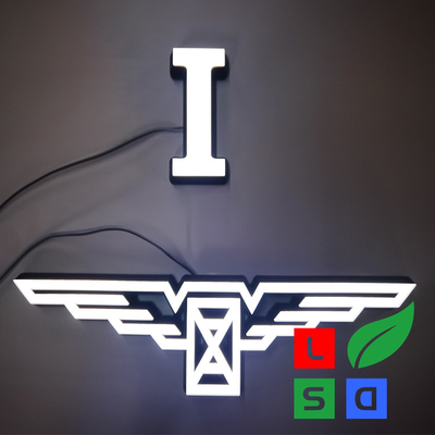 Face Lit Block Acrylic 3D Logo Signage untuk toko berantai
